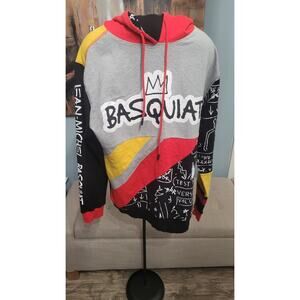 Jean-Michel Basquiat Crown Patchwork Hoodie Men's Size Large